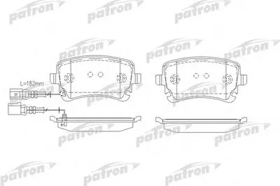 Комплект тормозных колодок, дисковый тормоз PATRON купить