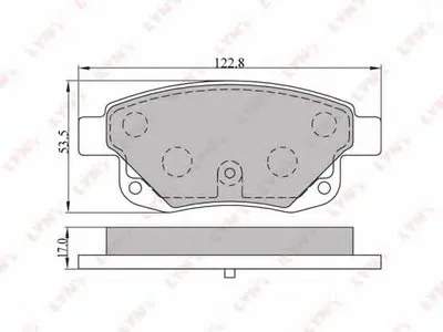 Комплект тормозных колодок, дисковый тормоз LYNXauto купить