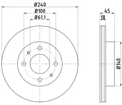 Тормозной диск HELLA PAGID купить