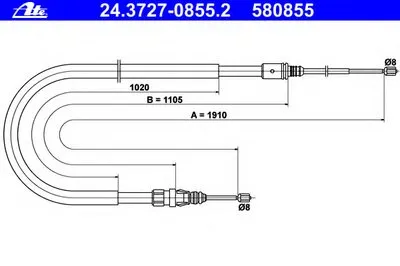 Трос, стояночная тормозная система ATE купить