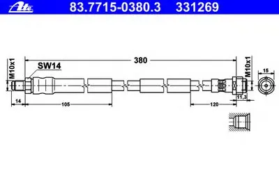 Тормозной шланг ATE купить