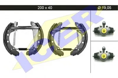 Комплект тормозных колодок ICER купить
