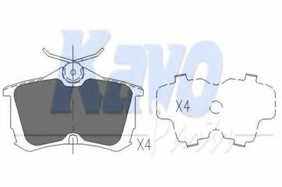 Комплект тормозных колодок, дисковый тормоз KAVO PARTS купить