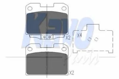 Комплект тормозных колодок, дисковый тормоз KAVO PARTS купить
