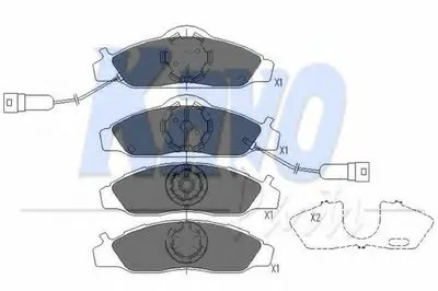 Комплект тормозных колодок, дисковый тормоз KAVO PARTS купить