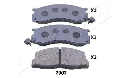 Комплект тормозных колодок, дисковый тормоз ASHIKA купить