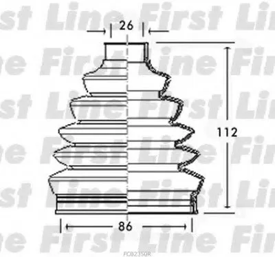 Пыльник, приводной вал FIRST LINE купить