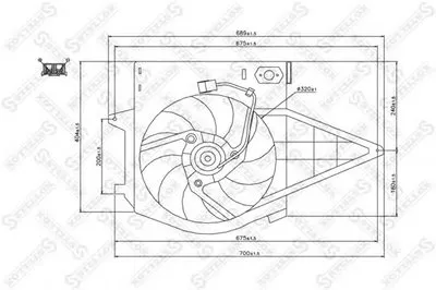 Вентилятор, охлаждение двигателя STELLOX купить