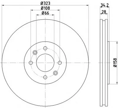 Тормозной диск PRO HELLA купить