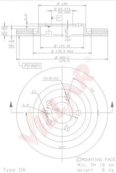 Тормозной диск VILLAR купить