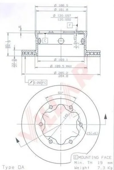 Тормозной диск VILLAR купить