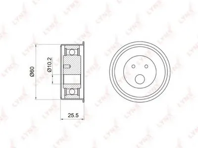 Натяжной ролик, ремень ГРМ LYNXauto купить