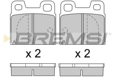 Комплект тормозных колодок, дисковый тормоз BREMSI купить