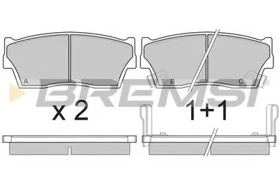 Комплект тормозных колодок, дисковый тормоз BREMSI купить