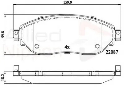 Комплект тормозных колодок, дисковый тормоз ANL Braking COMLINE купить
