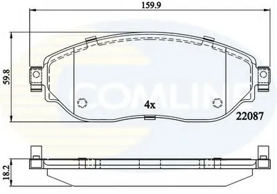 Комплект тормозных колодок, дисковый тормоз Comline COMLINE купить