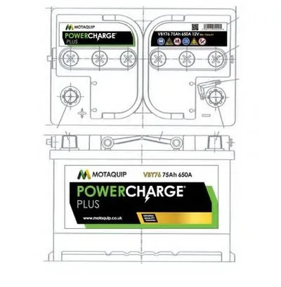 Стартерная аккумуляторная батарея Powercharge Plus MOTAQUIP купить