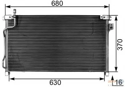 Конденсатор, кондиционер BEHR HELLA SERVICE HELLA купить