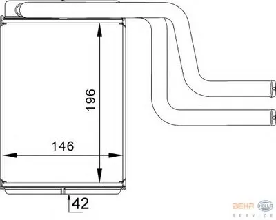 Теплообменник, отопление салона BEHR HELLA SERVICE HELLA купить