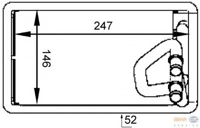 Теплообменник, отопление салона BEHR HELLA SERVICE HELLA купить