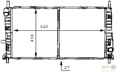 Радиатор, охлаждение двигателя BEHR HELLA SERVICE HELLA купить