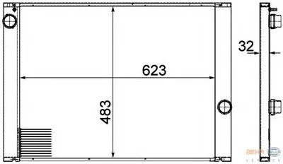 Радиатор, охлаждение двигателя BEHR HELLA SERVICE HELLA купить