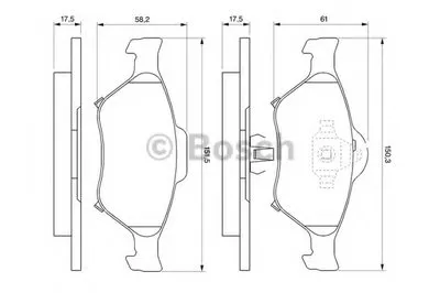 Комплект тормозных колодок, дисковый тормоз BOSCH купить