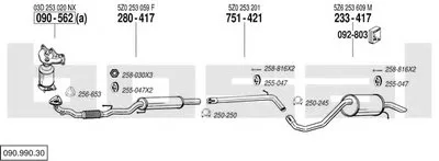 Система выпуска ОГ BOSAL купить