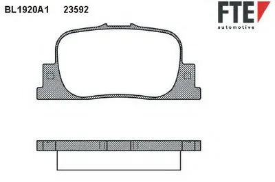 Комплект тормозных колодок, дисковый тормоз FTE купить