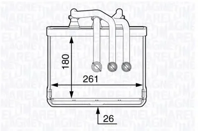 Теплообменник, отопление салона MAGNETI MARELLI купить