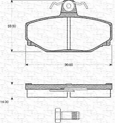 Комплект тормозных колодок, дисковый тормоз MAGNETI MARELLI купить