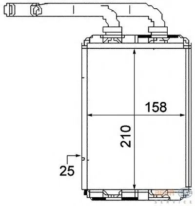 Теплообменник, отопление салона BEHR HELLA SERVICE купить