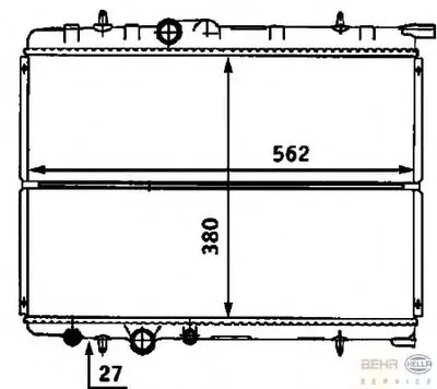 Радиатор, охлаждение двигателя BEHR HELLA SERVICE купить