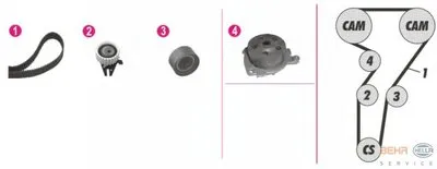 Водяной насос + комплект зубчатого ремня BEHR HELLA SERVICE купить