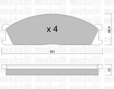 Комплект тормозных колодок, дисковый тормоз METELLI купить
