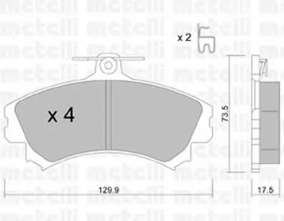 Комплект тормозных колодок, дисковый тормоз METELLI купить