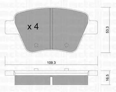 Комплект тормозных колодок, дисковый тормоз METELLI купить