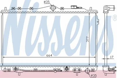 Радиатор, охлаждение двигателя NISSENS купить