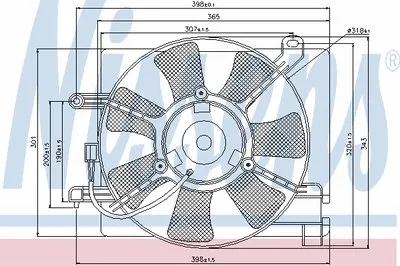Вентилятор, охлаждение двигателя NISSENS купить
