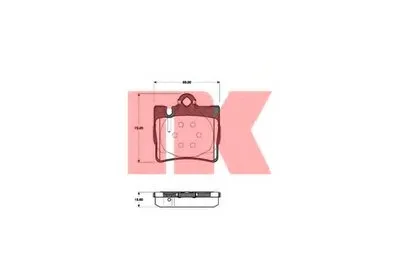 Комплект тормозных колодок, дисковый тормоз NK купить