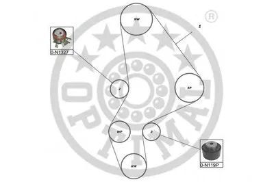 Комплект ремня ГРМ OPTIMAL купить