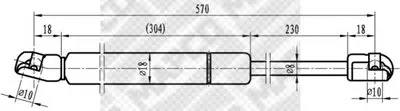Газовая пружина, крышка багажник MAPCO купить