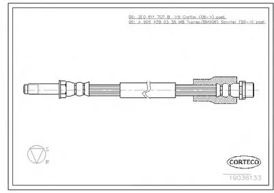 Тормозной шланг CORTECO купить