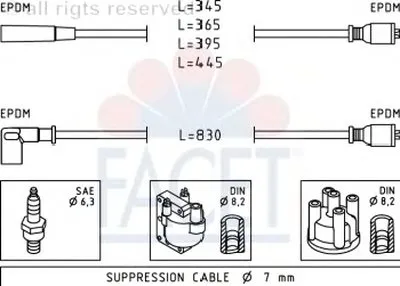 Комплект проводов зажигания FACET купить