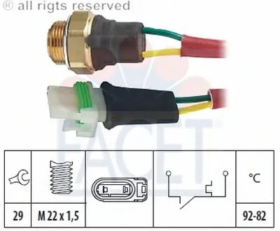 Термовыключатель, вентилятор радиатора FACET купить