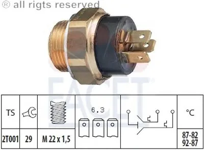 Термовыключатель, вентилятор радиатора FACET купить