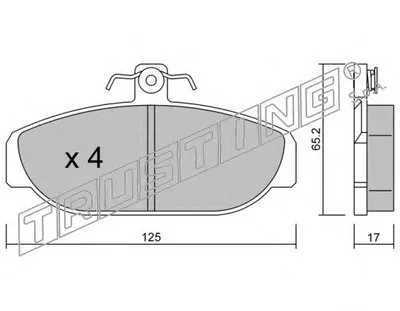 Комплект тормозных колодок, дисковый тормоз TRUSTING купить