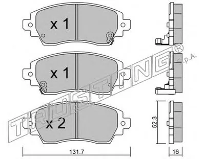Комплект тормозных колодок, дисковый тормоз TRUSTING купить