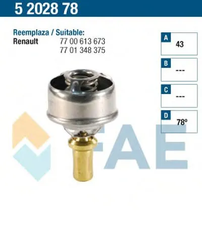 Термостат, охлаждающая жидкость FAE купить