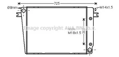 Радиатор, охлаждение двигателя AVA QUALITY COOLING купить